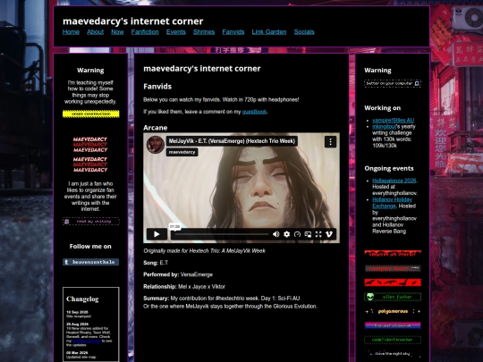 fanworks/fanvidsindex screenshot