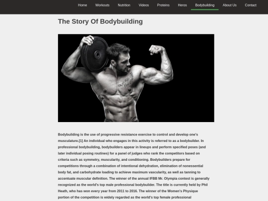 Bodybuilding screenshot