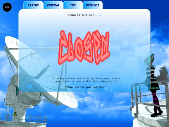 pages/commissions screenshot