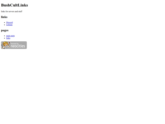 Pages/links screenshot