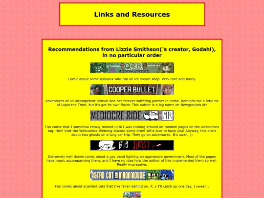 Links screenshot