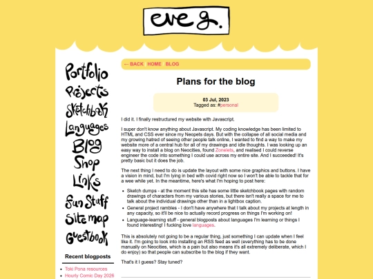blog/posts/2023-07-03-Plans-for-the-blog screenshot