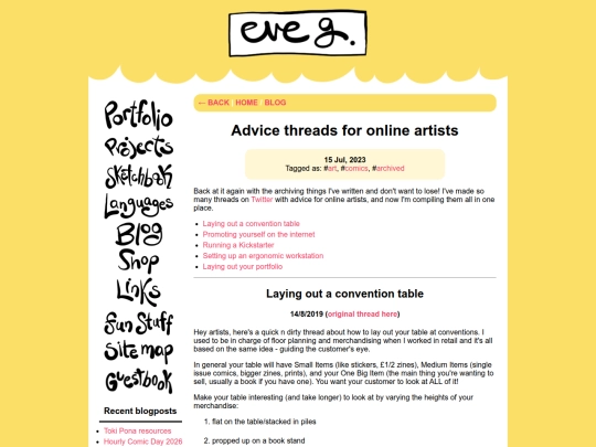 blog/posts/2023-07-15-Advice-threads-for-online-artists screenshot