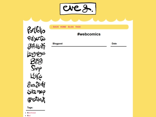 blog/tags/webcomics screenshot