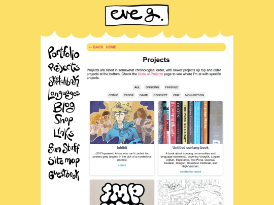 projects screenshot