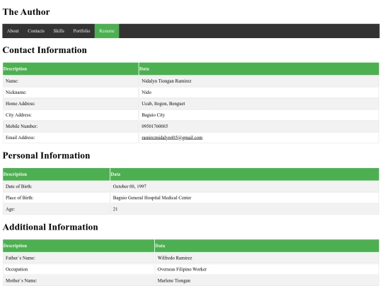 resume screenshot