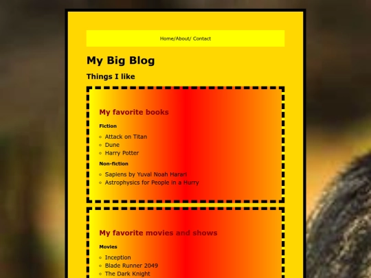 Web-Design/CSS/Mybigblog screenshot