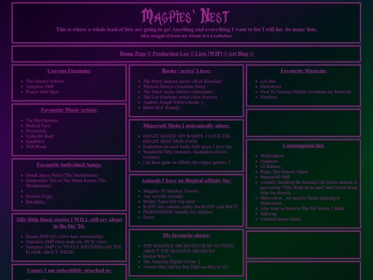 lists screenshot