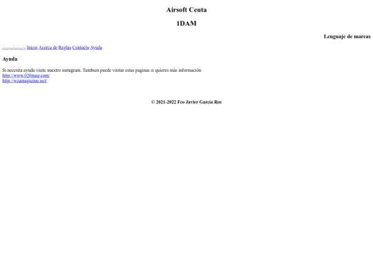 Pagina web/Ayuda screenshot