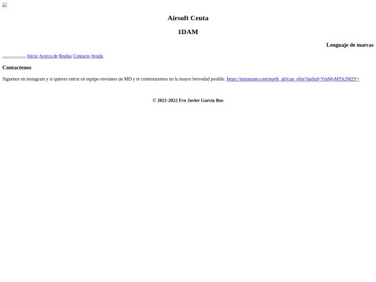 Pagina web/Contacto screenshot