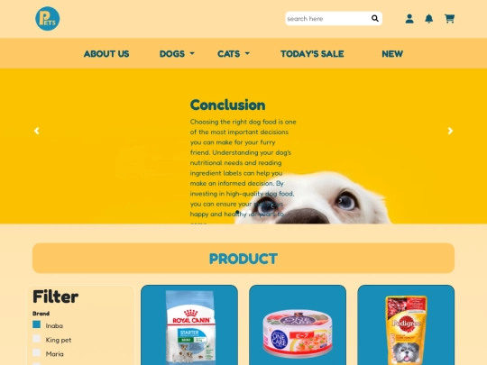 PRODUCT screenshot