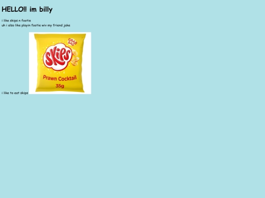 Characters/character sites/billys-site screenshot