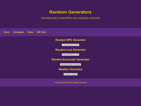 generators screenshot