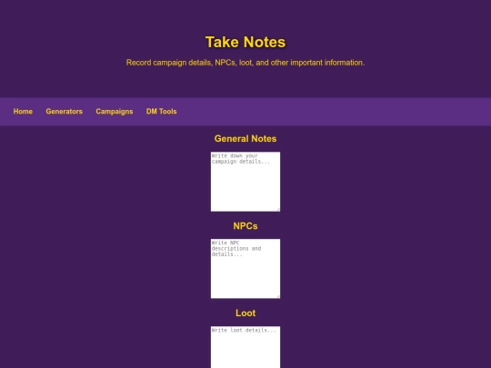 notes screenshot