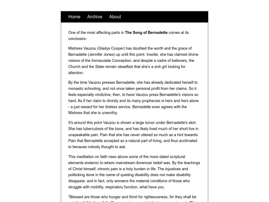 posts/2025-02-12-The-Song-of-Bernadette screenshot