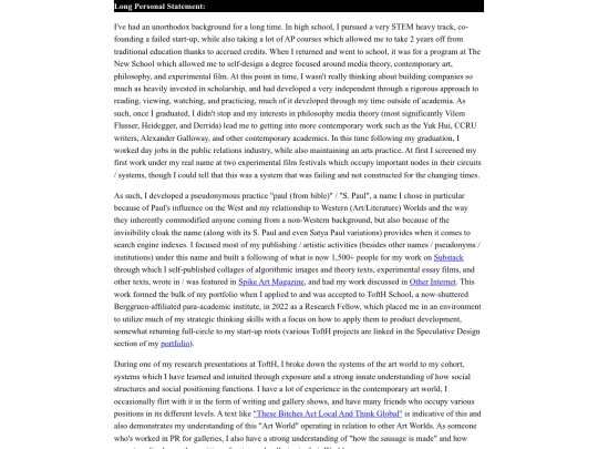 longpersonalstatement screenshot