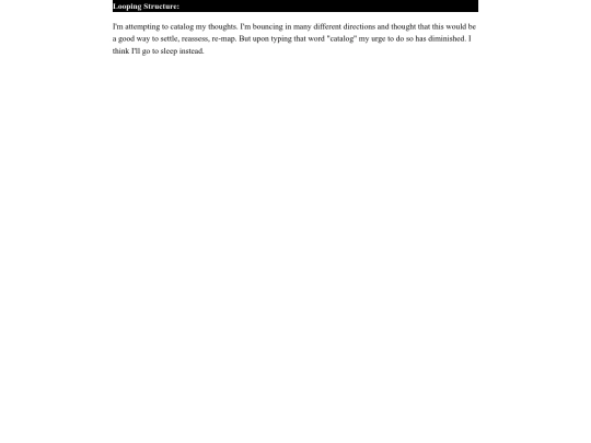 loopingstructure screenshot