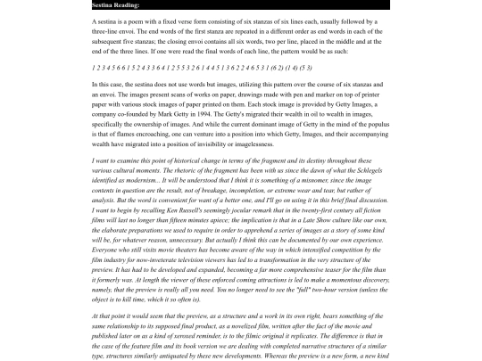 sestinareading screenshot