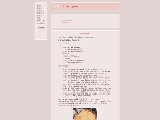 recipes screenshot