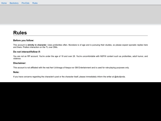 rules screenshot