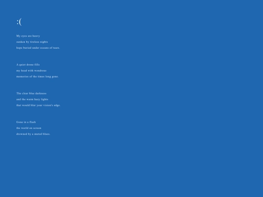 writing/bluescreen screenshot