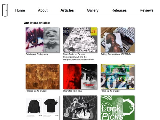 articles screenshot
