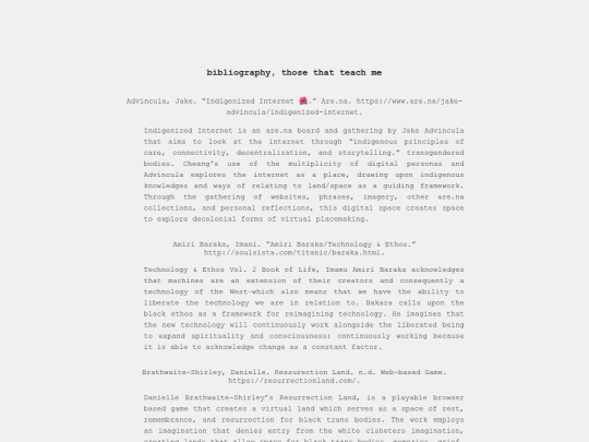 midterm/bibliography screenshot
