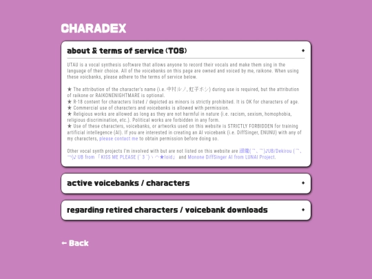 charadex screenshot