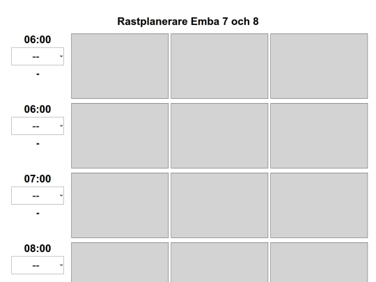 Rastplanerare screenshot