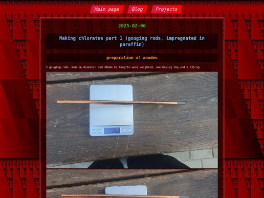 posts/making-chlorates-part-1-gouging-rods-impregnated-in-parafin screenshot