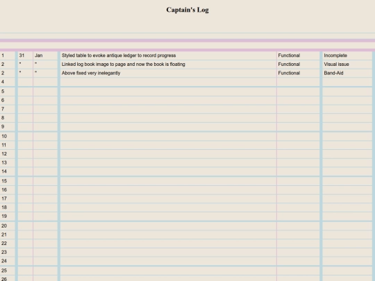 log screenshot
