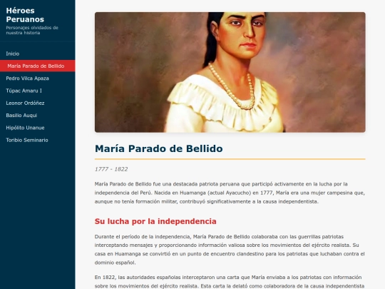 heroes/maria-parado screenshot