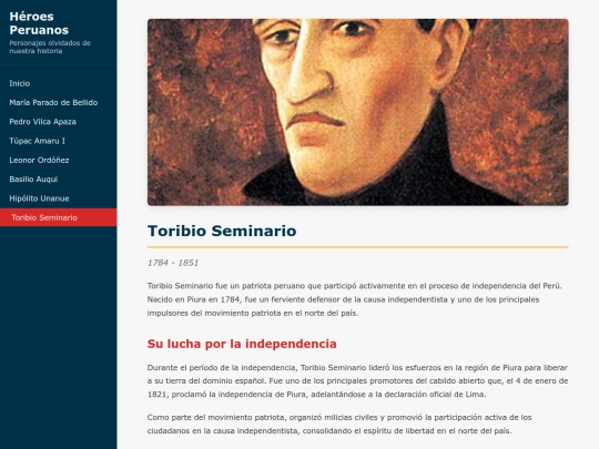 heroes/toribio-seminario screenshot