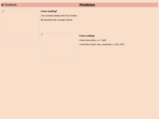 hobbies screenshot