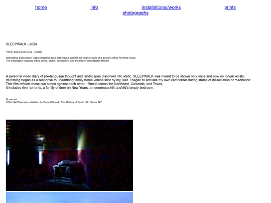 installationsworks/SLEEPWALK screenshot