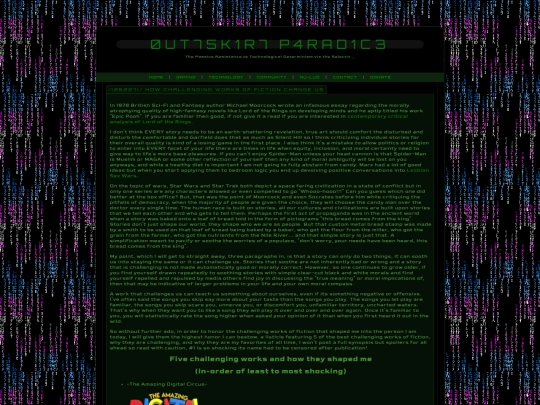 Blog screenshot