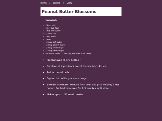 recipes/peanutbutterblossoms screenshot