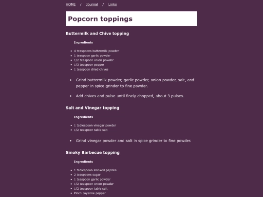recipes/stovetoppopcorn screenshot