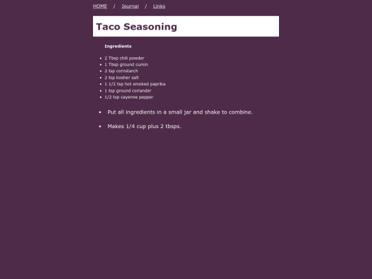 recipes/tacoseasoning screenshot