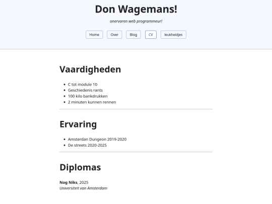 CV screenshot