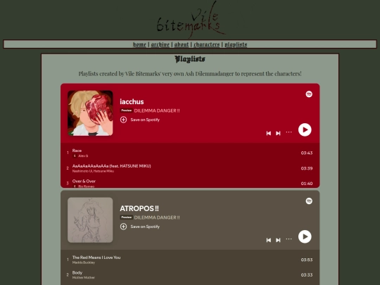 playlists screenshot