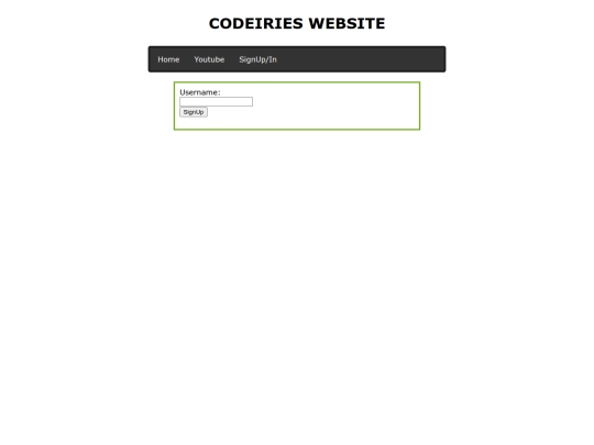signup screenshot
