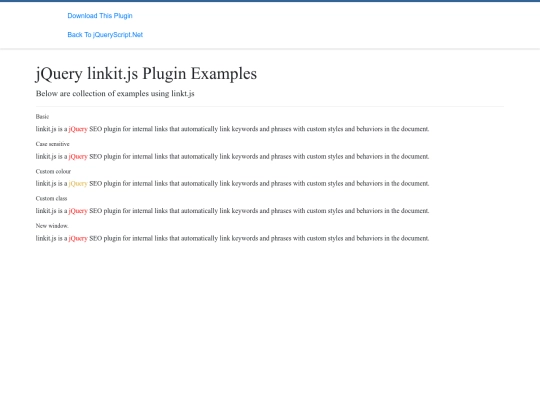 Javascript/jQuery/Auto-Link-Keywords-jQuery-linkit/examples screenshot