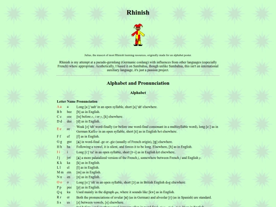 rhinish/alphabet screenshot