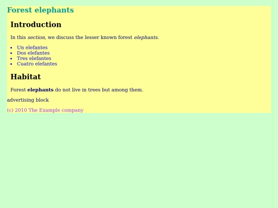 secciones/pagina screenshot