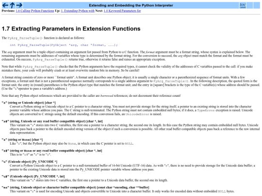 python22/ext/parseTuple screenshot
