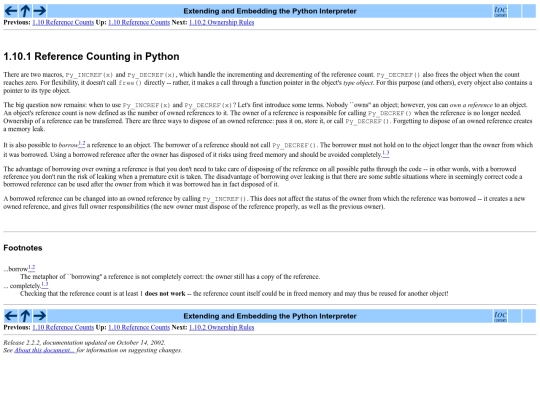 python22/ext/refcountsInPython screenshot