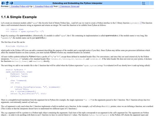 python22/ext/simpleExample screenshot