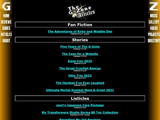 articles screenshot