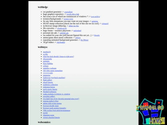 links screenshot